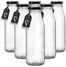 Ritzenhoff & Breker Vorratsglas Mara Milchflaschen 500 ml 6er Set, Glas, (6-tlg)