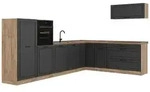 Vicco Winkelk&uuml;che R-Line, Anthrazit Landhaus/Goldkraft Eiche, 327 x cm...