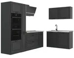 Vicco Winkelk&uuml;che R-Line, Anthrazit Landhaus/Anthrazit, 230 x 120 cm...