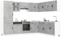 vidaXL H&auml;ngeschrank vidaXL 14-tlg. K&uuml;chenschrank-Set Porto Betongrau...