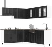 vidaXL H&auml;ngeschrank vidaXL 11-tlg. K&uuml;chenschrank-Set Lucca Schwarz...