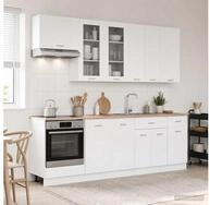 vidaXL H&auml;ngeschrank vidaXL K&uuml;cheneinheit LYON 8 stk. Wei&szlig; Holzwerkstoff
