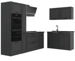 Vicco Winkelk&uuml;che R-Line, Anthrazit Landhaus/Anthrazit, 230 x 120 cm...