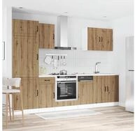 vidaXL H&auml;ngeschrank vidaXL 7-tlg. K&uuml;chenschrank-Set Lucca Artisan-Eiche