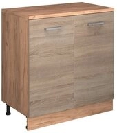 Vicco Kommode Rion, Sonoma/Goldkraft Eiche, 80 x 46 cm ohne Schr&auml;ge mit 2...