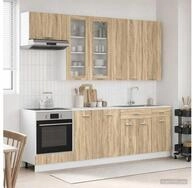 vidaXL H&auml;ngeschrank vidaXL K&uuml;cheneinheit LYON 8 stk. Sonoma-Eiche...