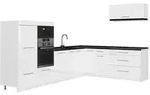 Vicco Winkelk&uuml;che Fame-Line, Wei&szlig; Hochglanz/Wei&szlig;, 327 x 227 cm, AP Anthrazit