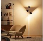 HOMCOM Stehlampe Wohnzimmer Dimmbar mit Leselampe, Stehleuchte RGB Farbwechsel,