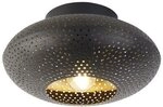 Qazqa Deckenleuchte Radiance, LED wechselbar, E27, Schwarz, Orientalisch, Stahl,