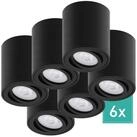 Oktaplex lighting LED Deckenstrahler Lile M Aluminium Aufbauspot schwarz,...
