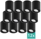 Oktaplex lighting LED Deckenstrahler Lile M Aluminium Deckenspot schwarz,...