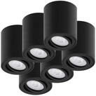Oktaplex lighting LED Deckenstrahler Lile M Aluminium Deckenspot schwarz,...