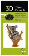 Fridolin 3D-Puzzle 3D Tiere Papiermodell - Koala, Puzzleteile