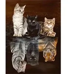 Pracht Malvorlage PRACHT Diamond Painting Drei Katzen 40x30cm