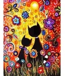 Pracht Kreativset PRACHT Diamond Painting Katzen mit Blumen 30x40cm