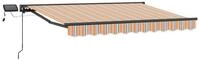 vidaXL Markise Manueller Markisenrahmen mit LEDs 3,5 x 2,5 m (1-St)