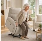 HOMCOM Relaxsessel dicke R&uuml;ckenlehne mit Armlehnen (Set, 1-St., 1),...