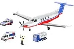 Siku Spielzeug-Flugzeug Pilatus PC-12 PRO Flying Doctor mit Zubeh&ouml;r