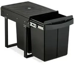 relaxdays Einbaum&uuml;lleimer Schwarzer Einbaum&uuml;lleimer, 2 x 20 L schwarz 40 l |...