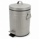 relaxdays Kosmetikeimer Retro Kosmetikeimer 5 Liter, grau