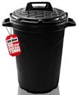 BigDean M&uuml;lleimer Universal Allzwecktonne 90L M&uuml;lltonne schwarz mit Deckel