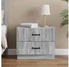 vidaXL Nachtkommode vidaXL Nachttisch Sonoma-Grau 62 x 34,5 x 44,5 cm...
