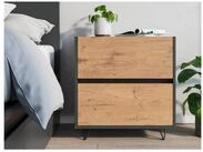 Posseik Nachttisch Posseik Nachttisch Industrial A 60 cm Grafit & Eiche Front