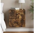 vidaXL Nachtkommode vidaXL Wandmontierter Nachttisch R&auml;uchereiche 33 x 34,5 x...
