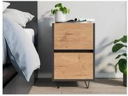 Posseik Nachttisch Posseik Nachttisch Industrial A 40 cm Grafit & Eiche Front