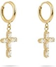 Tamaris Paar Creolen Tamaris Damen-Creolen Edelstahl 5 Zirkonia Kreuz (Paar)
