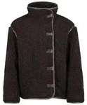 SUBLEVEL Kurzjacke Damen Teddyjacke Sherpa Optik Kunstlederdetails, Stehkragen...