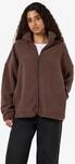 Fleecejacke NOISY MAY "NMCOZY L/S ZIP SWEATER JRS NOOS", Damen, Gr. L, braun