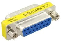 Inline Mini-Gender-Changer, 15pol (Game), Stecker / Buchse Adapter