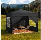 LuxusKollektion Faltpavillon Pavillon 2.5x2.5 Anthrazit mit Seitenw&auml;nden