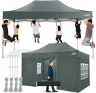 LuxusKollektion Faltpavillon Faltpavillon 3x4,5m Grau Wasserdicht Stabil