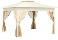 COSTWAY Faltpavillon, mit 4 Seitenteilen, Pop Up Pavillon, mit 4 Seitenw&auml;nde,