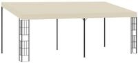 vidaXL Anbaupavillon vidaXL Wand-Pavillon 3x6 m Creme Stoff