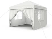 LuxusKollektion Faltpavillon 3x3m Pavillon mit Seitenteilen weiss