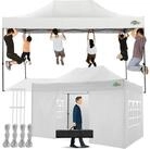 LuxusKollektion Faltpavillon Faltpavillon 3x4,5m Weiss 4 Seitenw&auml;nde