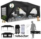 LuxusKollektion Faltpavillon Faltpavillon 3x6m Schwarz mit 6 Seitenw&auml;nden