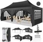 LuxusKollektion Faltpavillon Faltpavillon 3x6m Schwarz Wasserdicht UPF50+