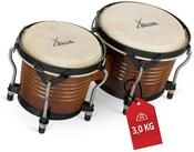 XDrum Bongo Pro - 6,5" Macho und 7,5" Hembra, mit stimmbaren Naturfellen - Holz:
