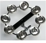 FAME Tambourine,Einreihige Jingle HiHat Tambourine Schwarz Stahl Montierbar...