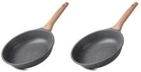 LuxusKollektion Bratpfanne Bratpfanne beschichtet 28cm Granit 2er Pack