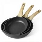 LuxusKollektion Bratpfanne Bratpfanne Granit Antihaft Grau 24/26/28cm
