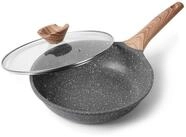 LuxusKollektion Bratpfanne Bratpfanne mit Deckel 24cm Granit Antihaft