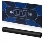 relaxdays Spiel Pokermatte 120 x 60 cm, Poker, blau