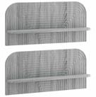 vidaXL Wandregal 805 x 135 x 375 cm Wandregal 2 stk Sonoma-Grau 80,5x13,5x37,5...