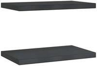 vidaXL Regal Wandregale 2 Stk. 50x30 cm Schwarz Edelstahl, 1-tlg.