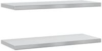 vidaXL Regal Wandregale 2 Stk. 75x30 cm Silbern Edelstahl, 1-tlg.
